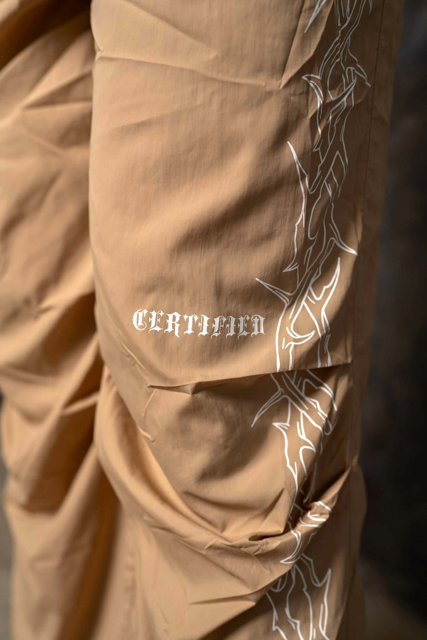 Cream Walk By Faith Track Pants