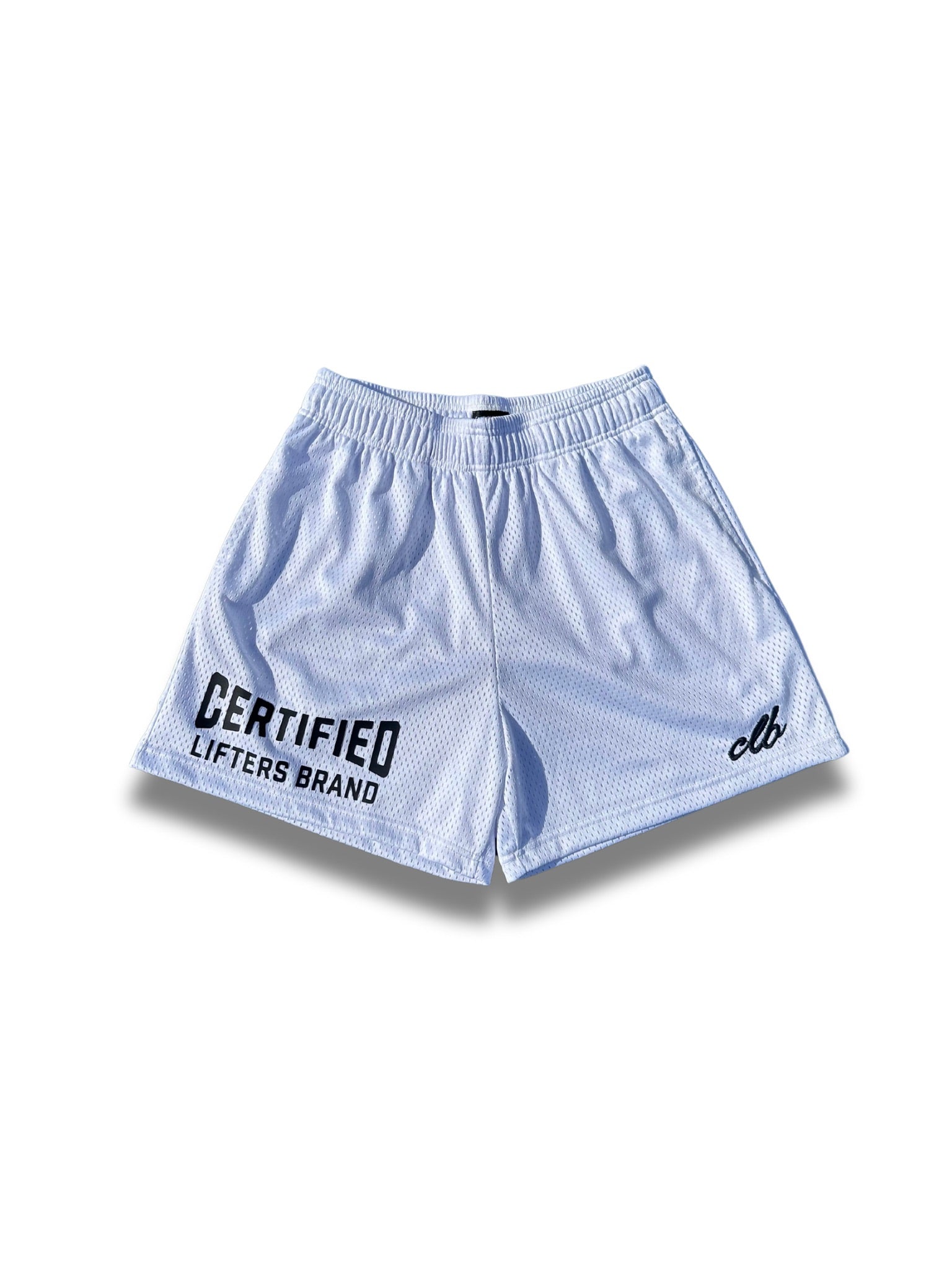 White CLB Essential Mesh Shorts