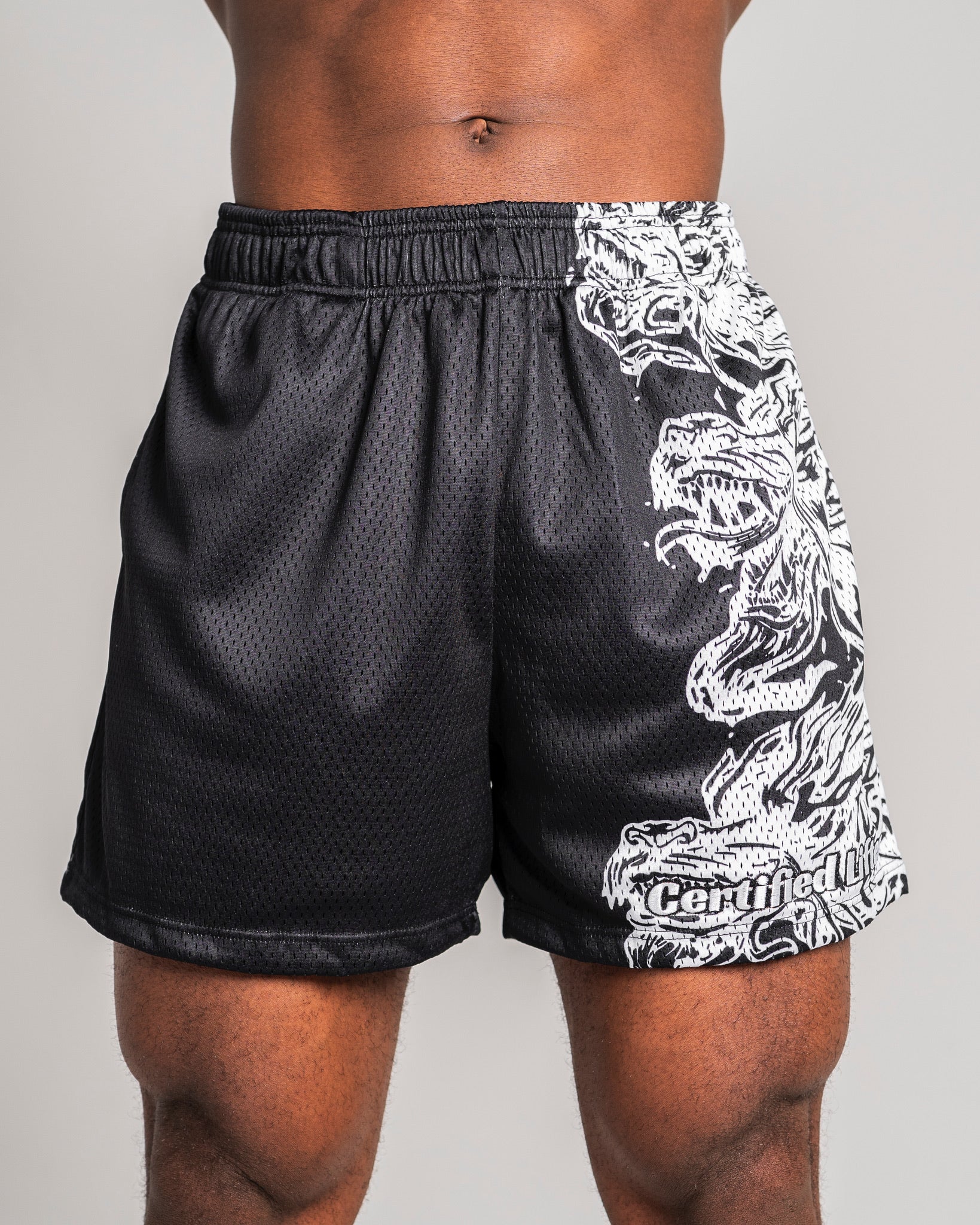 CLB B&W Dragon Shorts