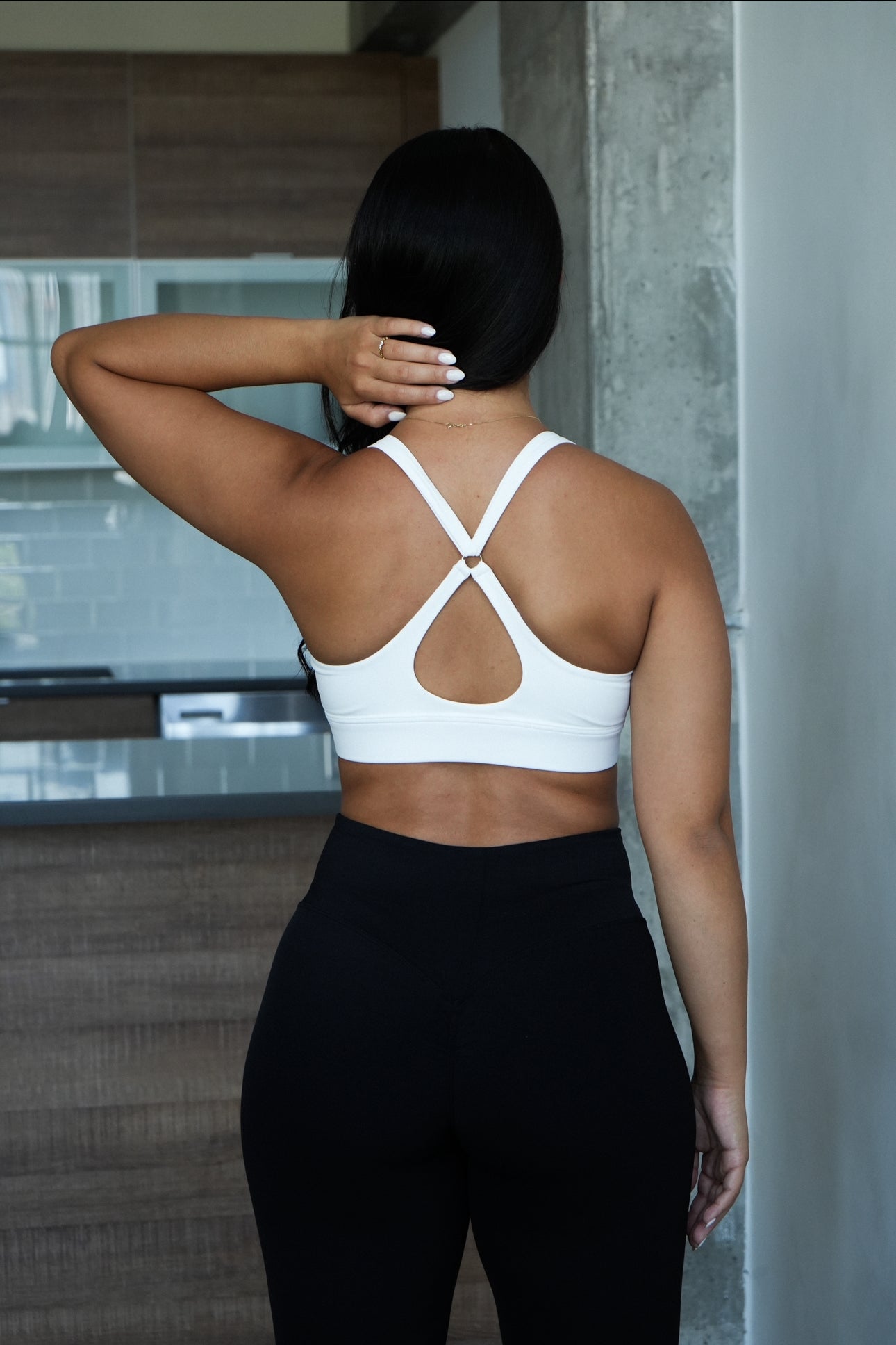 White Aura Sports Bra