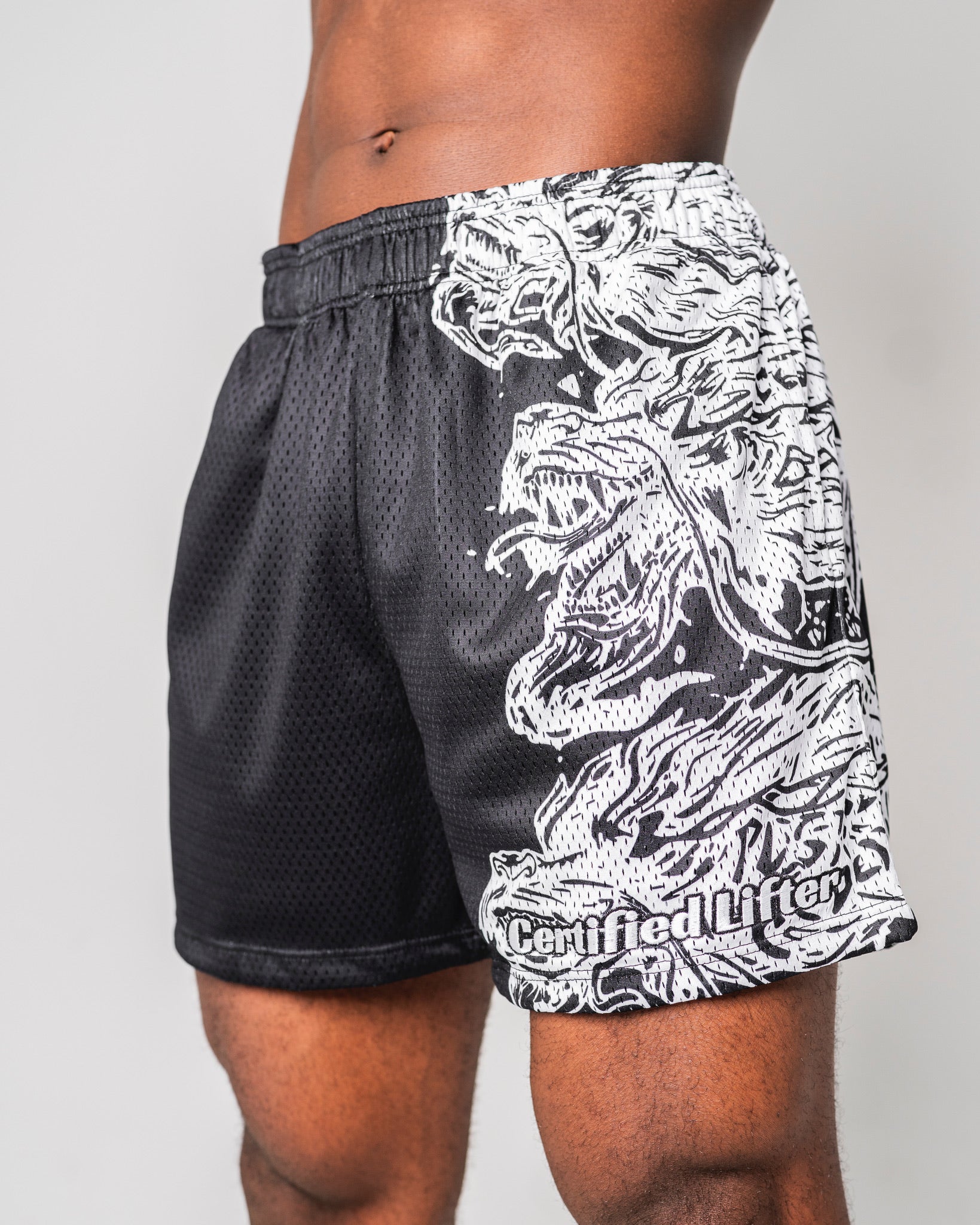 CLB B&W Dragon Shorts