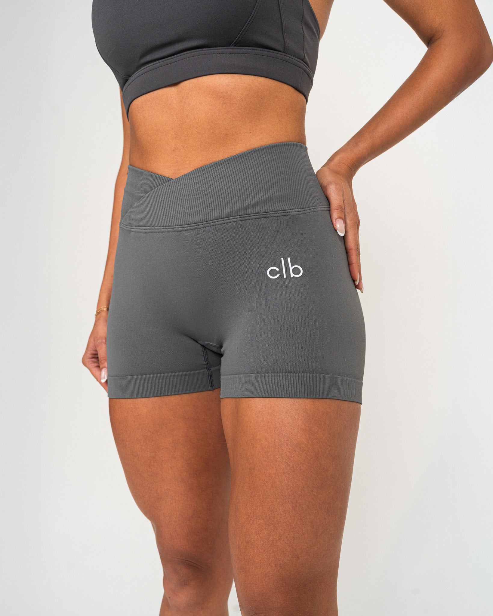 Slate Grey V Sculpt Shorts