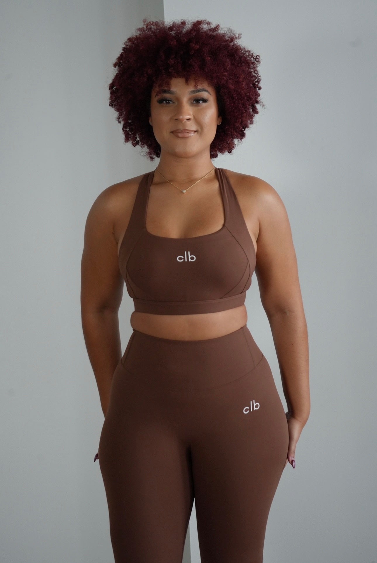 Brown Essential Sports Bra