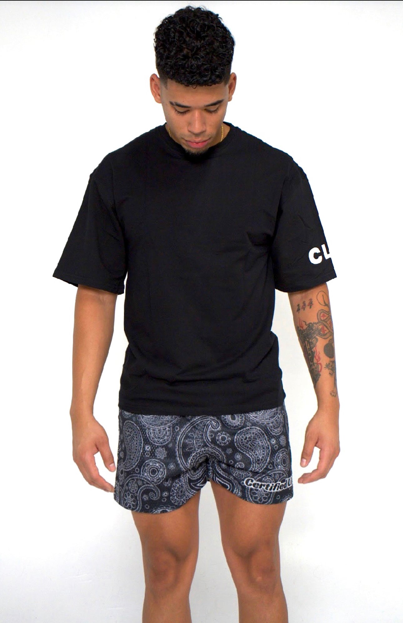 CLB B&W Bandana Mesh Shorts